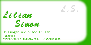 lilian simon business card